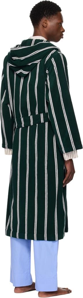 Tekla Green Terry Hooded Bathrobe 3