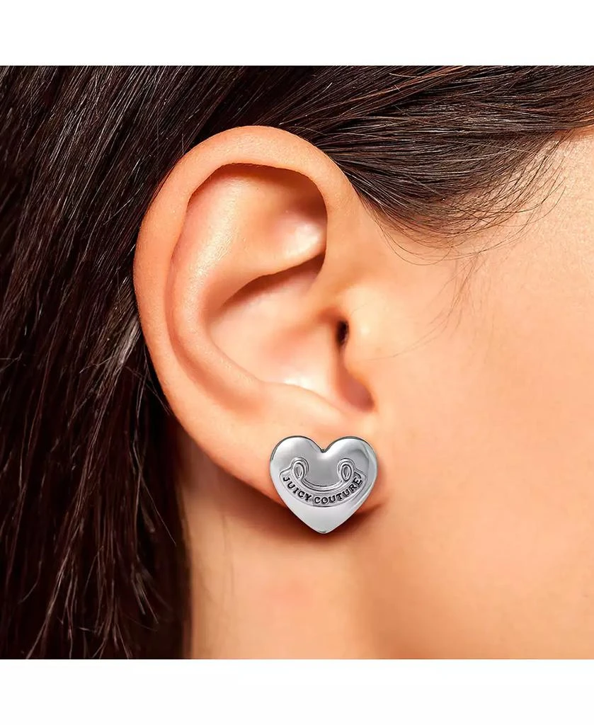 Juicy Couture Heart Stud Earrings with Iconic Logo 3