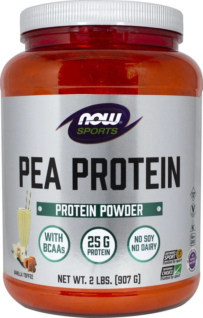 Now Foods Pea Protein Vanilla Toffee 2 lbs Powder 1