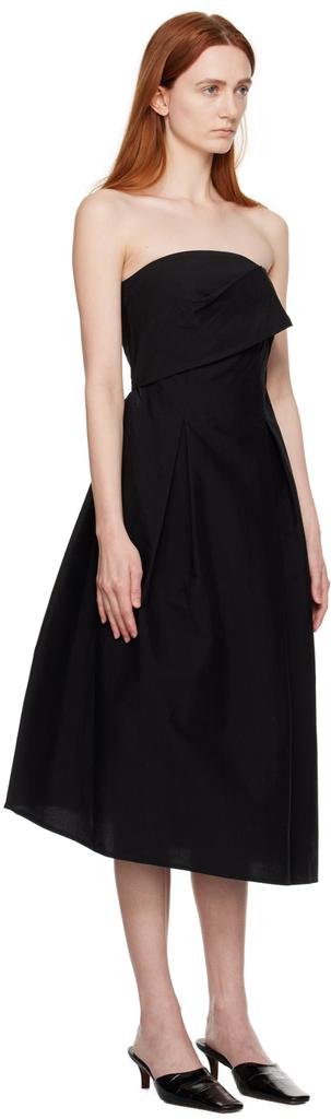 Cordera Black Strapless Midi Dress