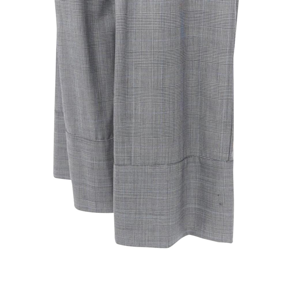 MICHAEL LO SORDO wool herringbone check wide cuff wide pants