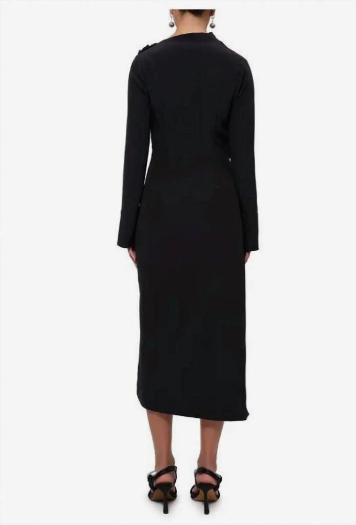 ladies black long sleeve dress Black Full Sleeves Lace Fit and Flare Maxi Dress for Women