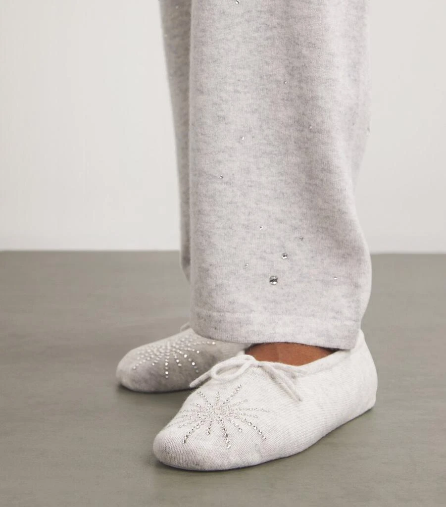 William Sharp Cashmere Crystal-Embellished Dolly Slippers 2