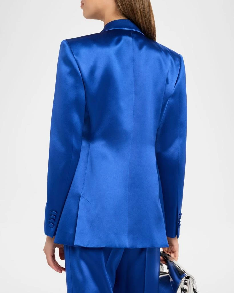 Gabriela Hearst Aleah Double-Breasted Silk Blazer 3