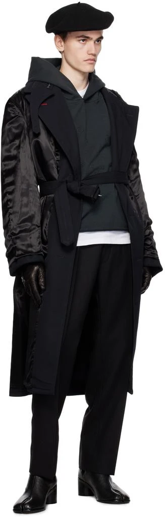 MAISON MARGIELA Black Embroidered Hoodie 4