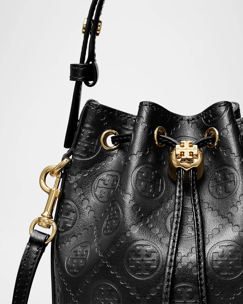 Tory Burch T Monogram Leather Mini Bucket Bag 4