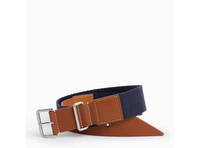 le tanneur Ceinture homme avec boucle carrée en cuir grainé