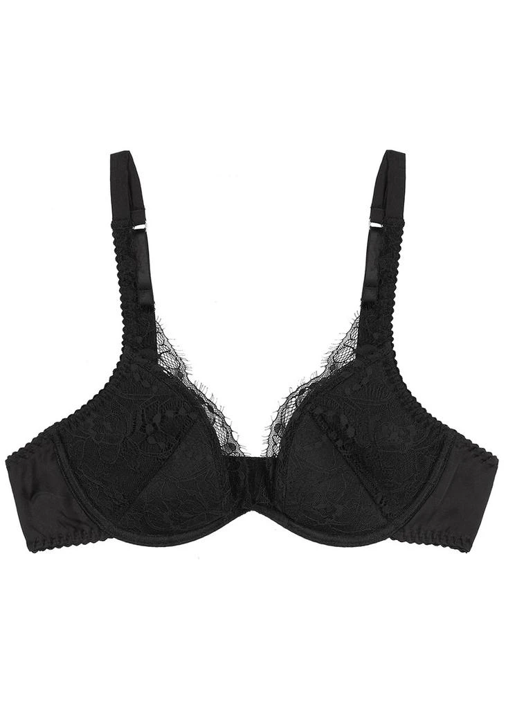 FLEUR OF ENGLAND Signature silk-blend plunge bra 1