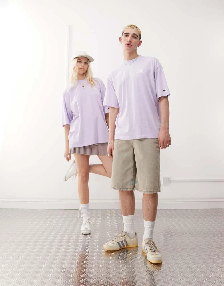 CHAMPION Champion unisex crewneck t-shirt in purple 2