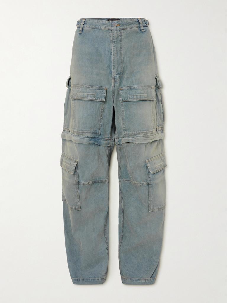 【送料&関税込】Balenciaga Five Pocket Jeans With Ripped Hem Balenciaga White Five Pocket Jeans With Ripped Hem In Cotton