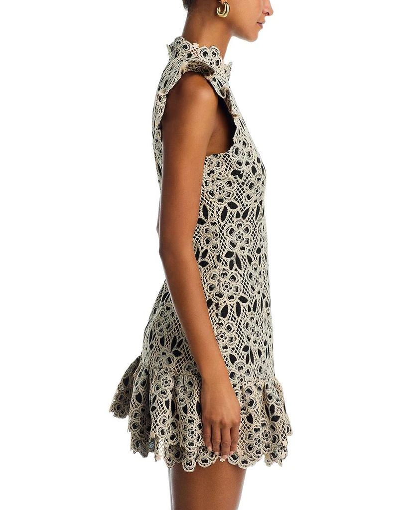 AQUA Floral Mock Neck Mini Dress - Exclusive 5