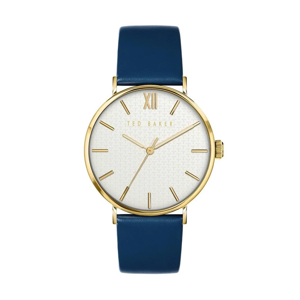 Ted Baker London Men's Phylipa Blue Leather Strap Watch 43mm 1