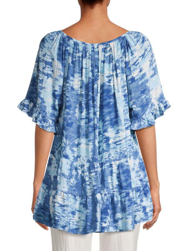 Beach Lunch Lounge Akia Tie-Dye Tiered Top