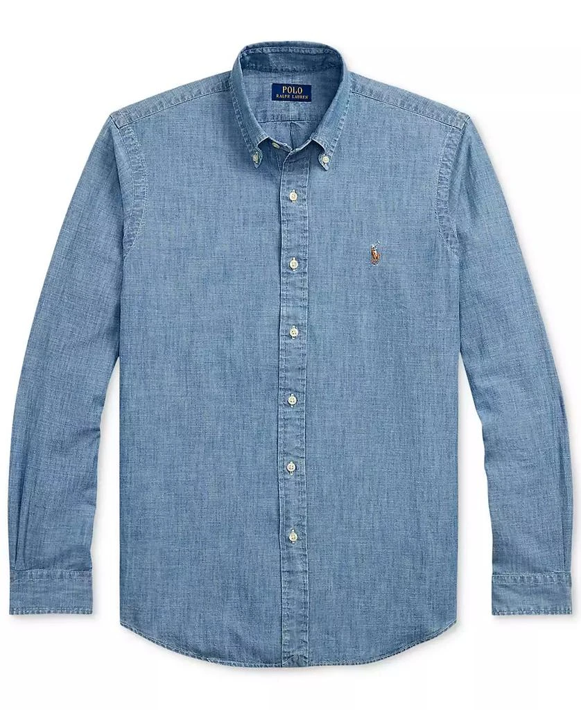 Ralph Lauren Men's Classic-Fit Indigo Chambray Shirt 5