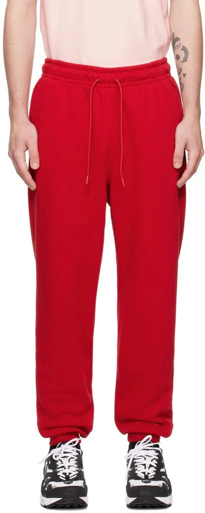 Nike Jordan Red Brushed Lounge Pants 1