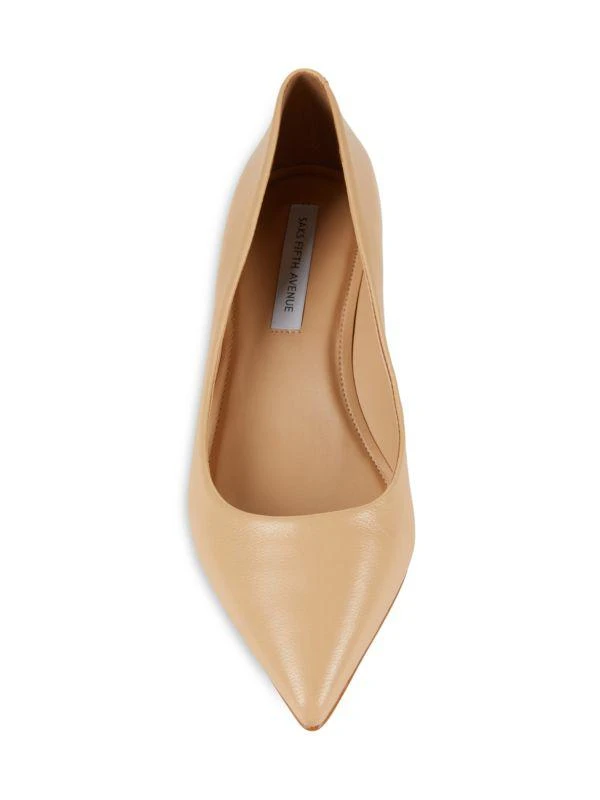 Saks Fifth Avenue 50MM Leather Pumps 5
