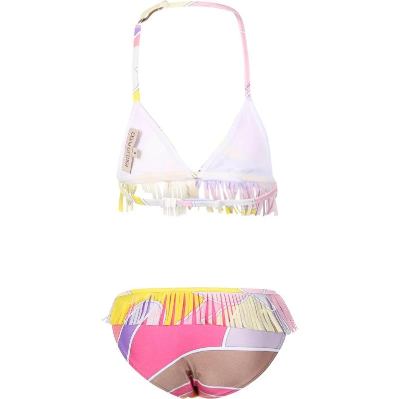 EMILIO PUCCI Tassel bikini in purple and yellow 2