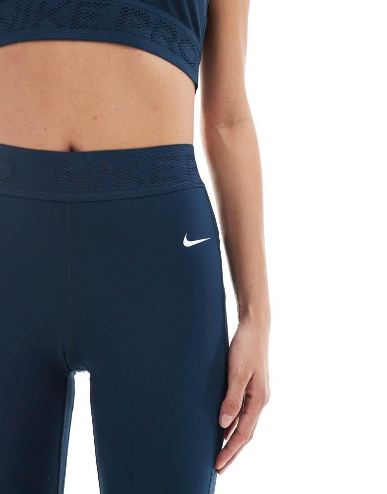 nike pro training leggings in navy