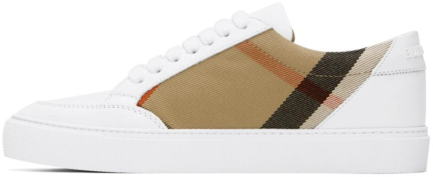 Burberry White & Tan House Sneakers 3