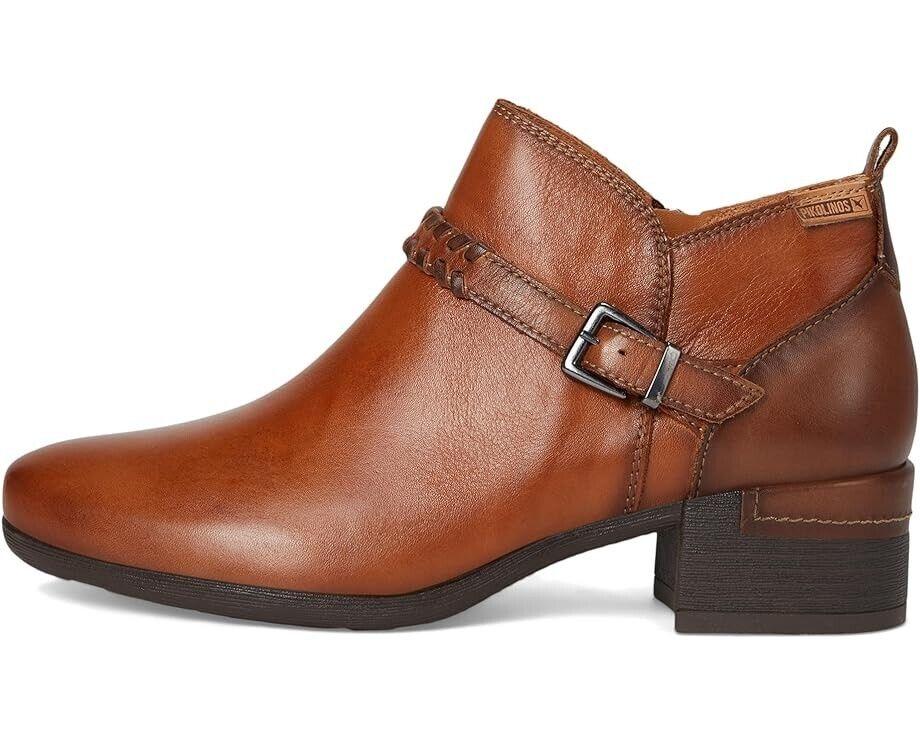 Pikolinos Pikolinos Malaga Boots Women's US 6.5-7 Brown Leather Ankle Block Heel RHS3015