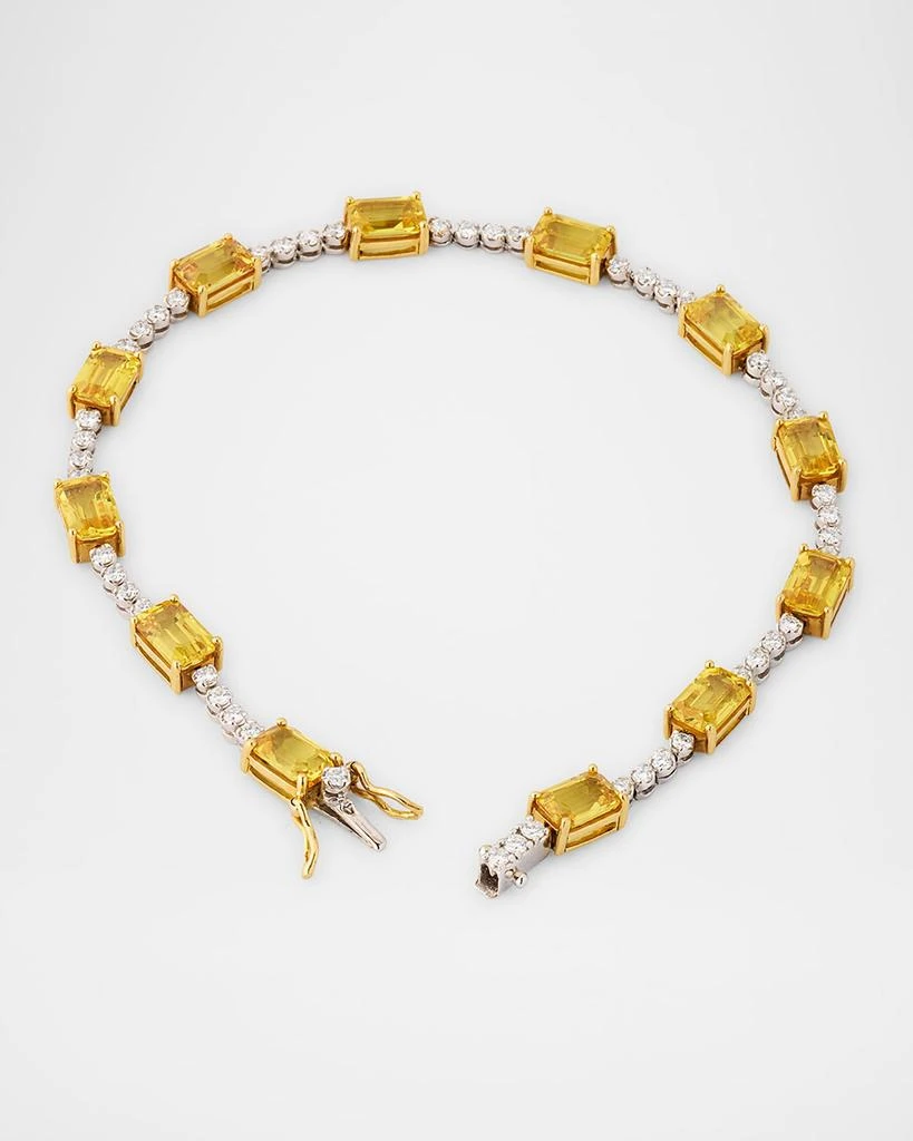 Piranesi 18K Gold Yellow Sapphire and Diamond Bracelet 4