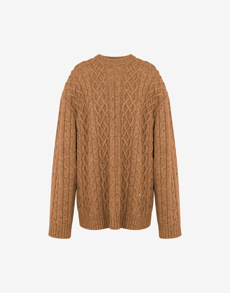 Moschino Oversize Pullover In Shetland Golden M