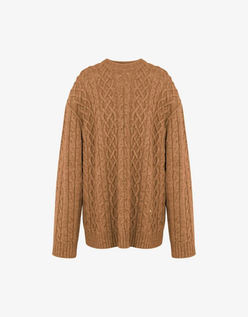Moschino Oversize Pullover In Shetland Golden M 1