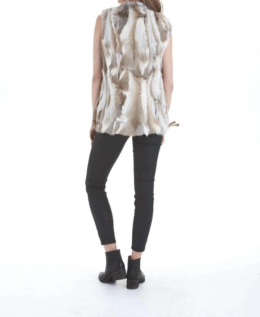 Love Token Savannah Genuine Real Rabbit Fur Vest 3