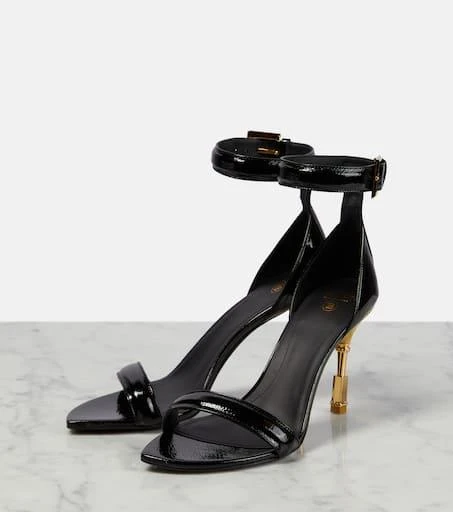 Balmain Moneta patent leather sandals 5