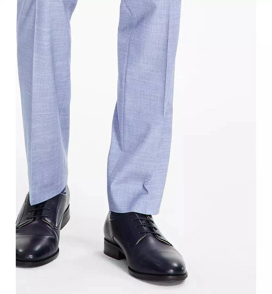 DKNY Men's Modern-Fit Bi-Stretch Light Blue Check Suit Separate Pants 7