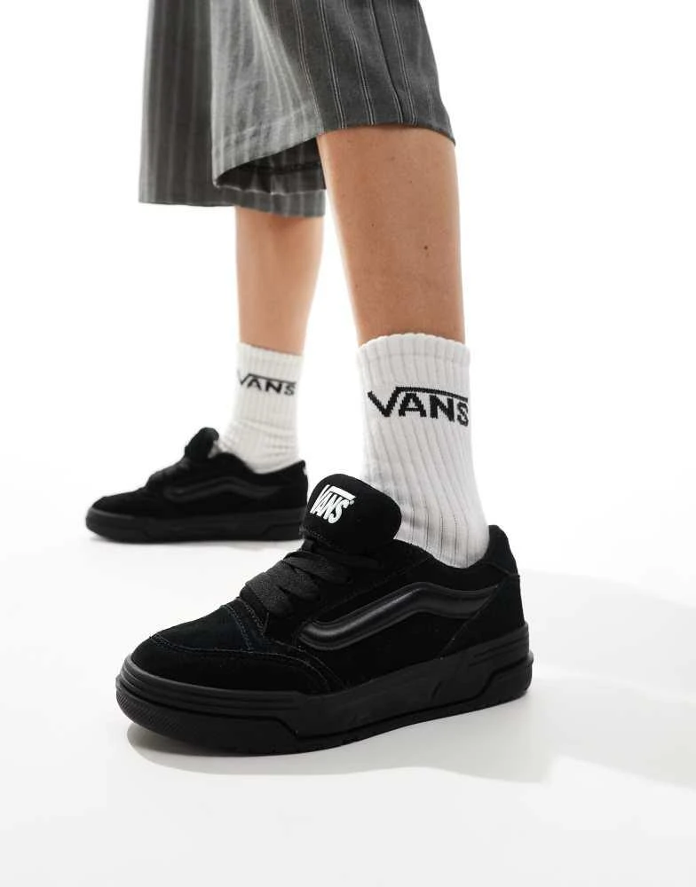 Vans Vans hylane chunky suede trainers in triple black 1