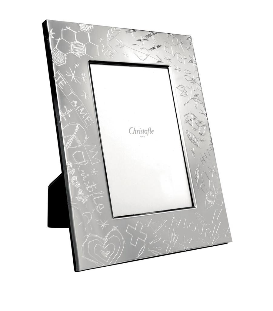 Christofle Graffiti Silver Plated Photo Frame (4" x 6")