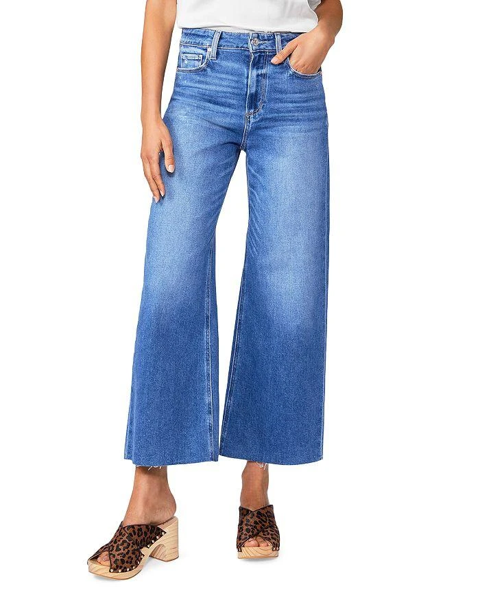 Paige Anessa High Rise Wide Leg Ankle Jeans 1