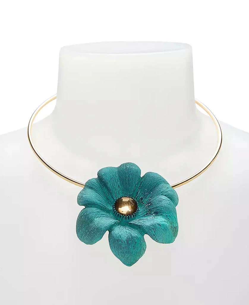 Robert Lee Morris Faux Stone Patina Flora Wire Necklace 3