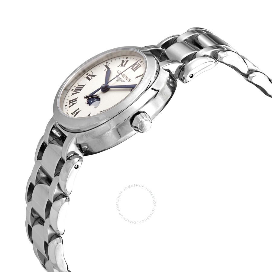 Longines Prima Luna Quartz Silver Dial Ladies Watch L8.115.4.71.6