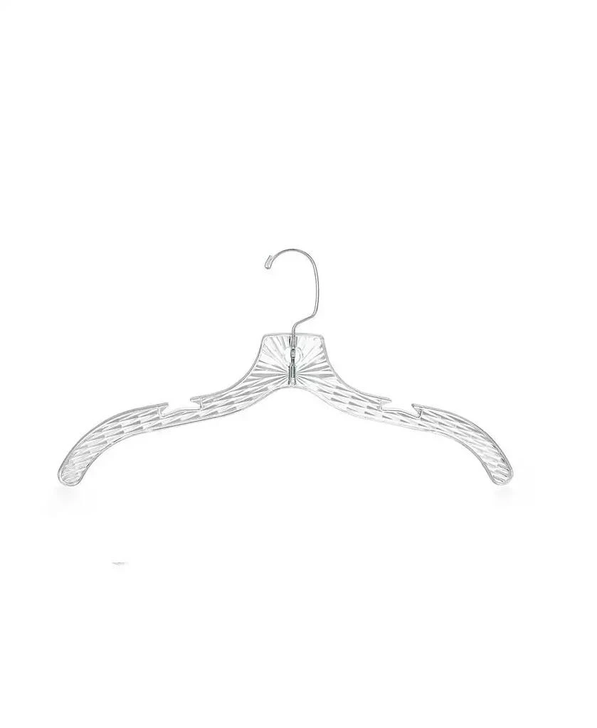 SereneLife 100 Pcs. Clear Plastic Hangers – Non-Slip, Crystal-Cut, Durable 
Space-Saving Invisible Hangers for Suits 
Clothing (Transparent