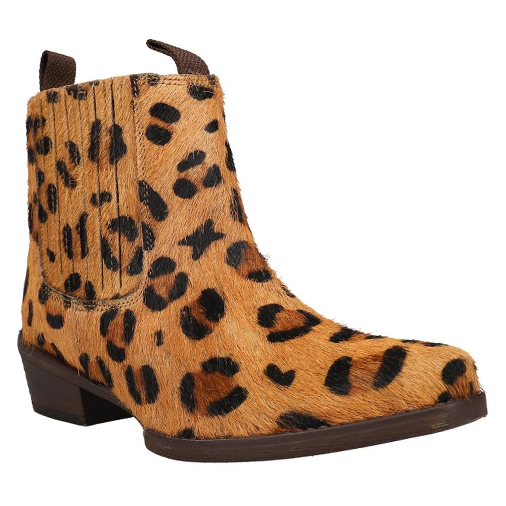 Roper Dustt II Leopard Square Toe Chelsea Booties