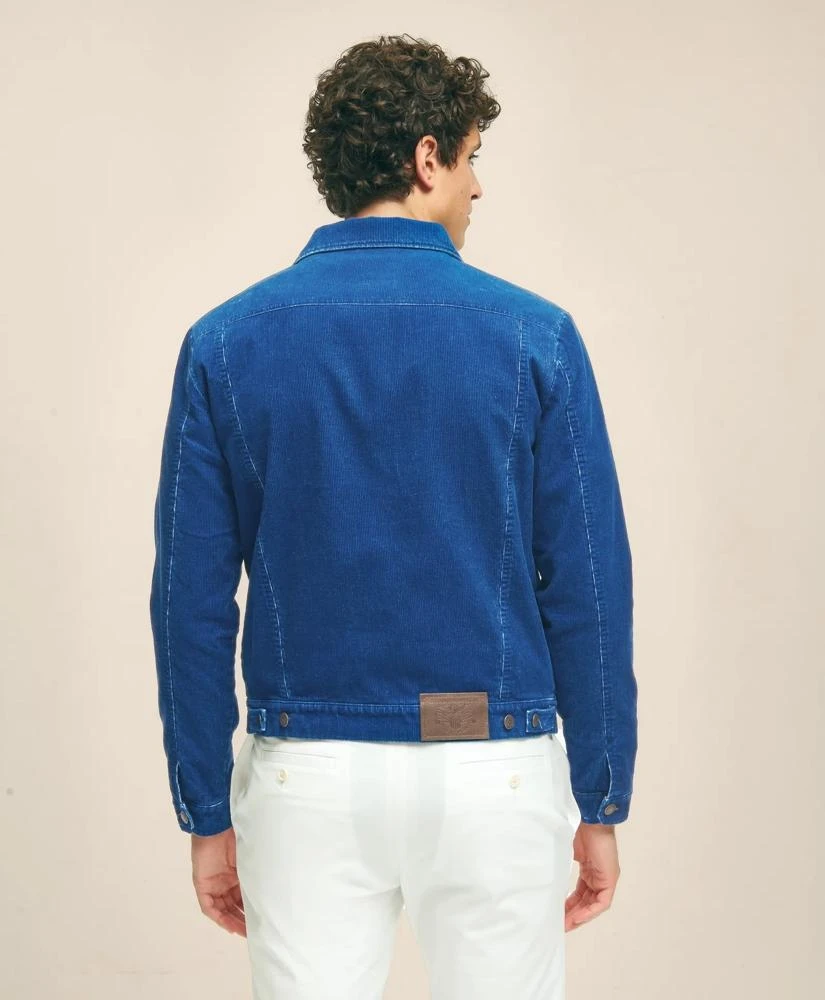 Brooks Brothers Medium Wale Corduroy Indigo Trucker Jacket 3