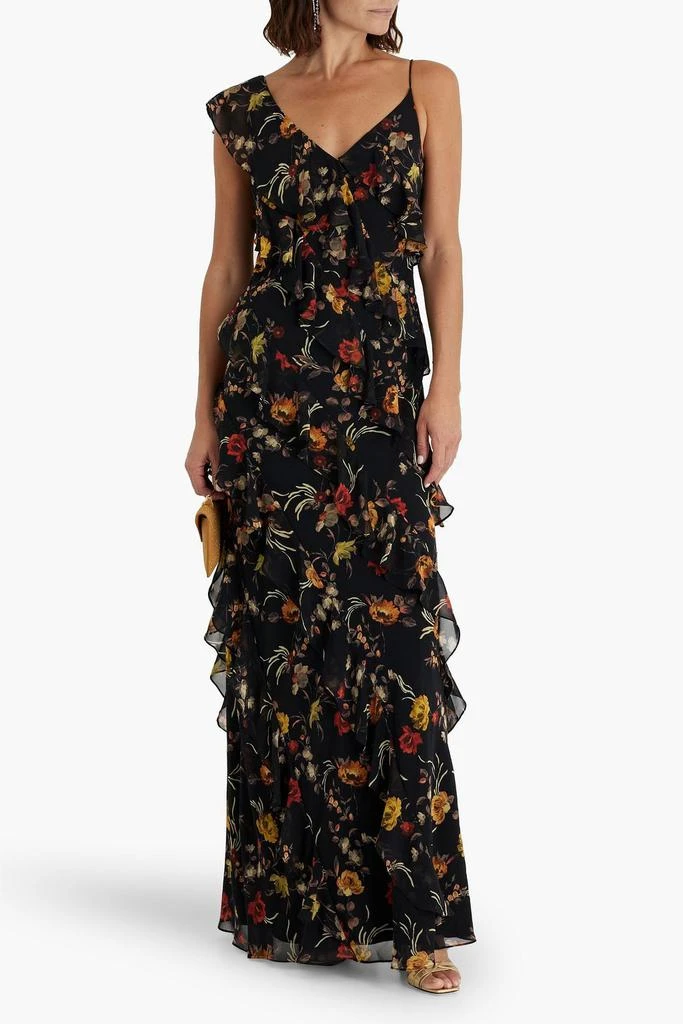 MIKAEL AGHAL Ruffled floral-print chiffon maxi dress 2