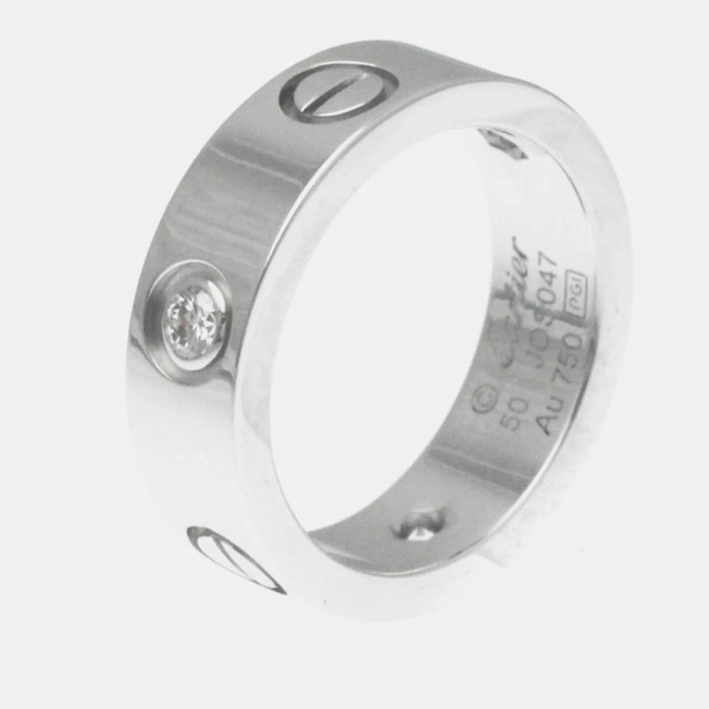 Cartier Cartier 18K White Gold and Diamond Love Band Ring EU 50 1