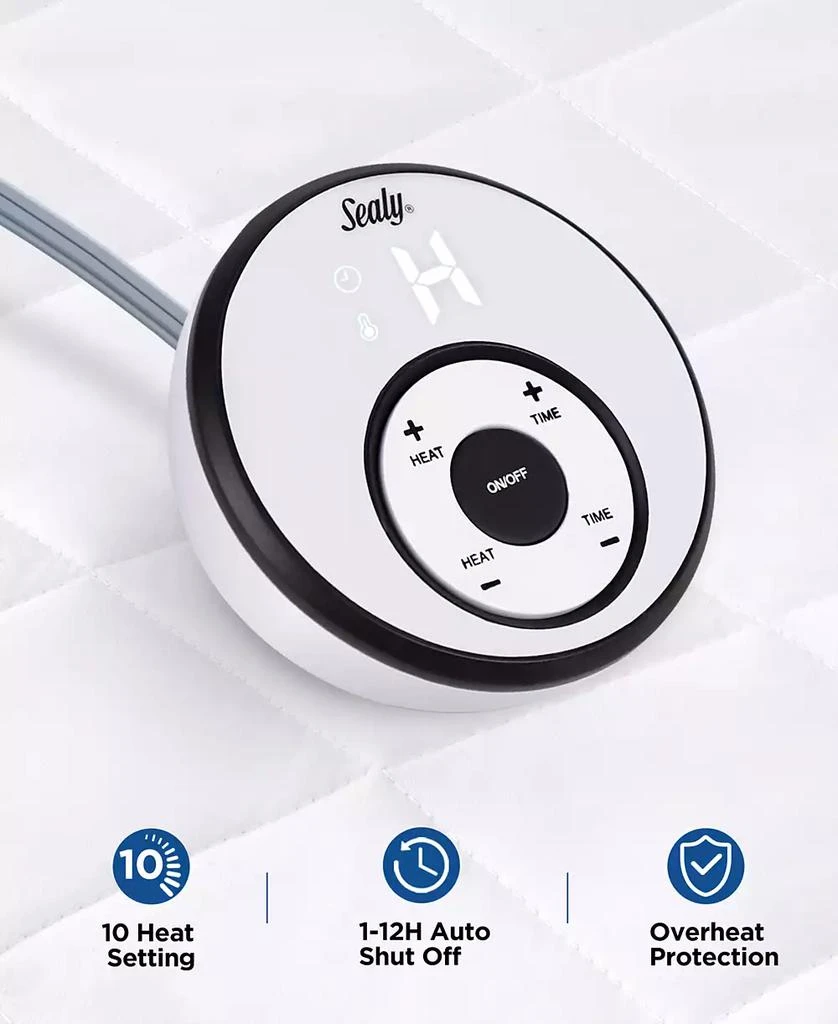 Sealy Quilted Heated Mattress Pad, King 5