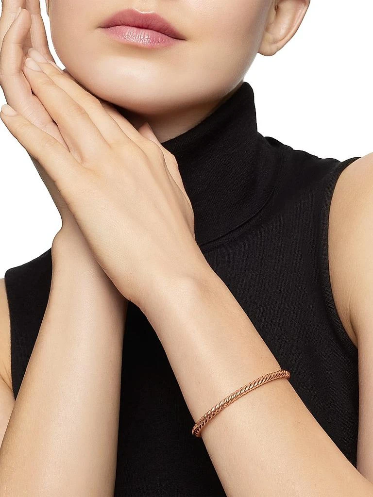 David Yurman Modern Cablespira Bracelet in 18K Rose Gold, 4MM 8