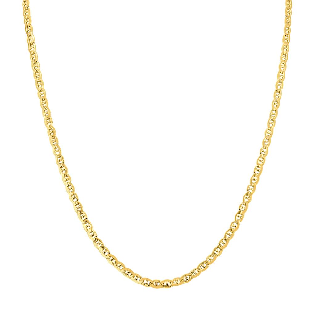 Monary 14K Yellow Gold Filled 3.2MM Mariner Link Chain with Lobster Clasp - 20 Inch