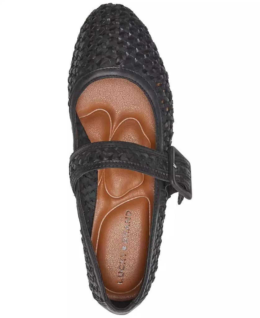 Lucky Brand Women's Millit Woven Buckle Mary Jane Flats 4