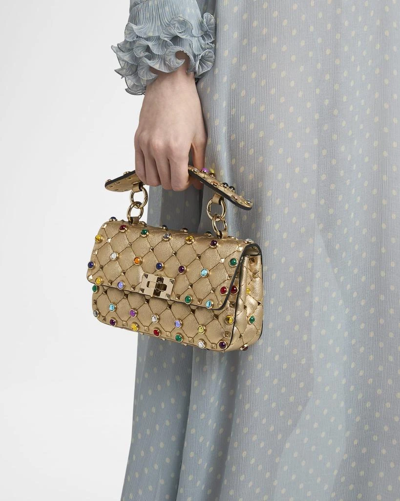 Valentino Quilted Laminated Leather Rockstud Shoulder Bag 2