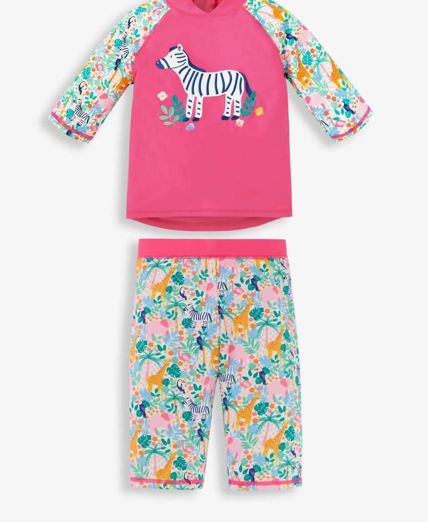 JoJo Maman Bébé Jojo Maman Bebe - Girl
s Jungle 2-Piece Sun Protection Swim Suit