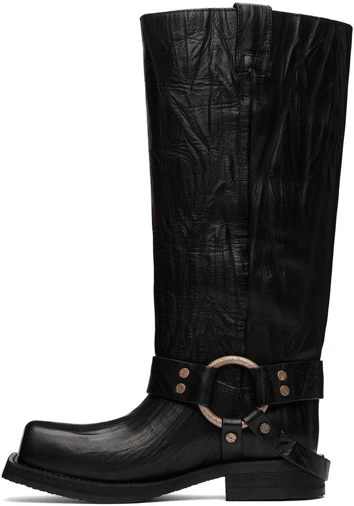 Acne Studios Black Leather Buckle Tall Boots 3