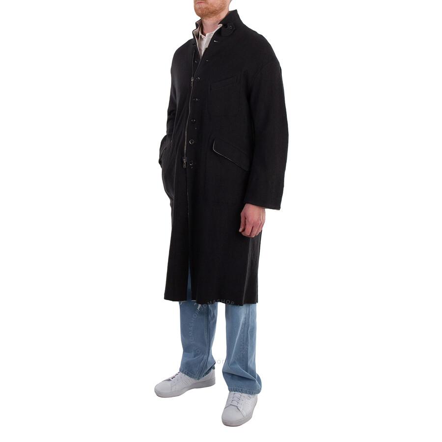 Viridi-Anne Men
s Gray Long Fulling Coat