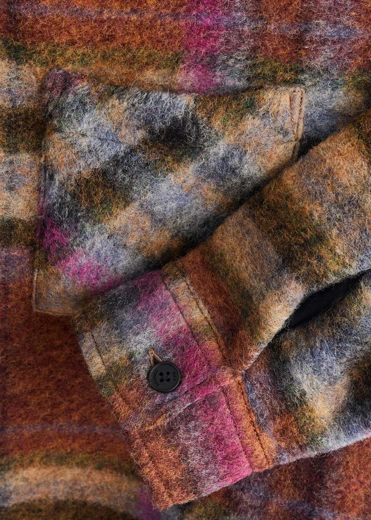 WAX LONDON Whiting checked wool-blend overshirt 5
