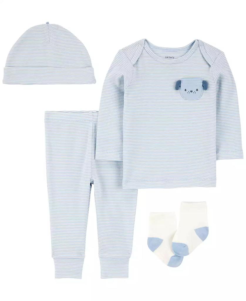 Carter
s Baby Boys 4-Pc. Cotton Puppy-Print Outfit Set